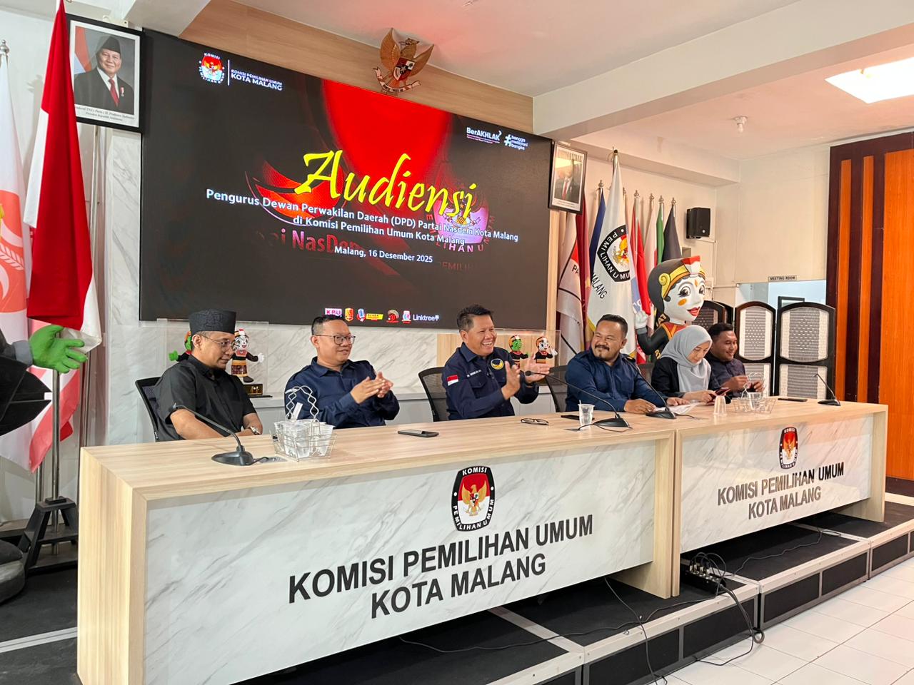 AUDIENSI DPD PARTAI NASDEM KE KPU KOTA MALANG